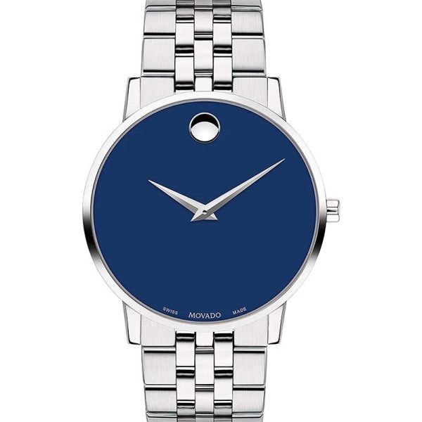 Movado Men’s Swiss Made Quartz Stainless Steel Blue Dial 40mm Watch 0607212
