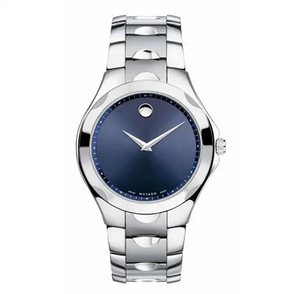 Movado Men’s Swiss Made Quartz Stainless Steel Blue Dial 40mm Watch 0606380