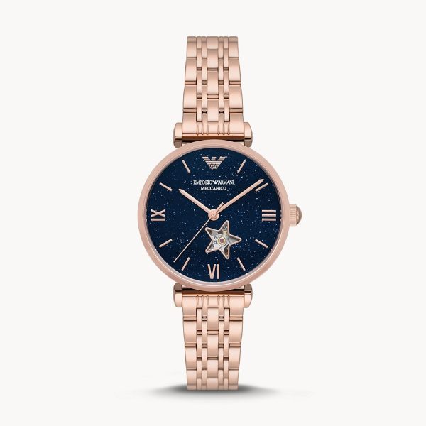 Emporio Armani Women’s Automatic Stainless Steel Blue Dial 34mm Watch AR60043