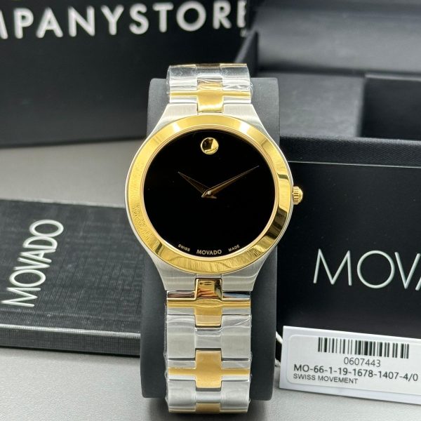 Movado 0607443 Juro Swiss Made Two-Toned with Black Dial Men's Watch || 40MM