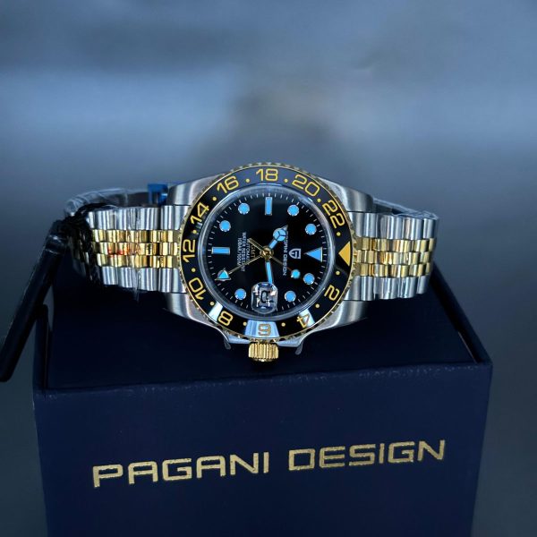 Pagani Design GMT Automatic Mechanical Men's Sport Watch Rotating Ceramic Bezel Stainless Steel 40MM