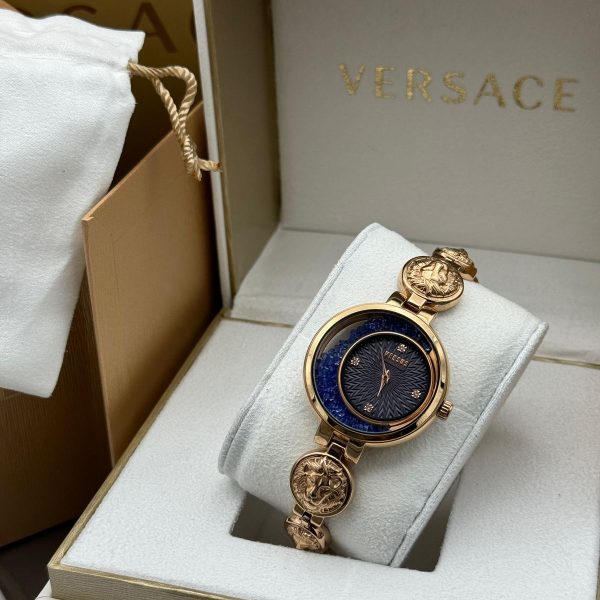 Versus By Versace Stainless Steel Ladies Moving Crystal Watch Japanese Movement