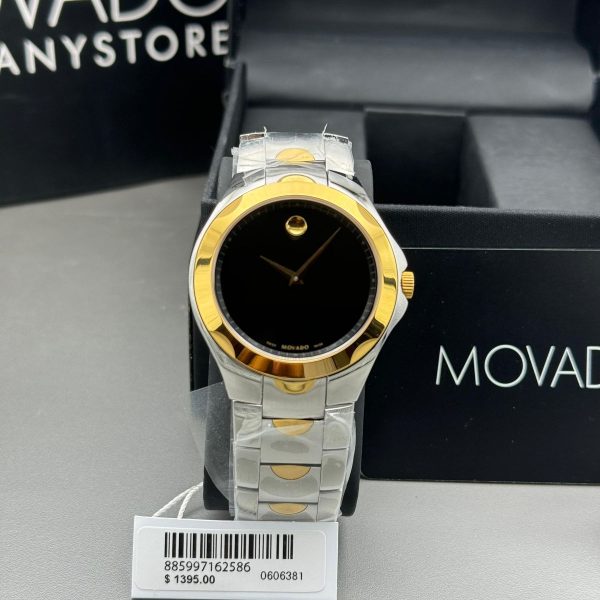 Movado Men’s Swiss Made Quartz Stainless Steel Black Dial 40mm Watch 0606381