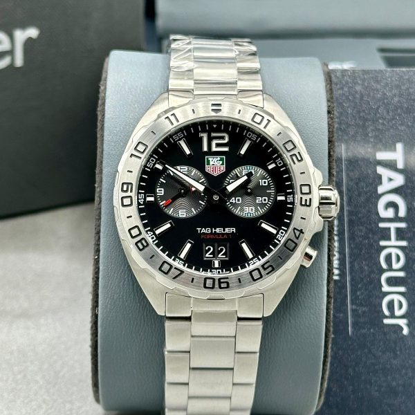 Tag Heuer Formula-1 Men’s Quartz Swiss Made Silver Stainless Steel Black 41mm Dial WAZ111A.BA0875