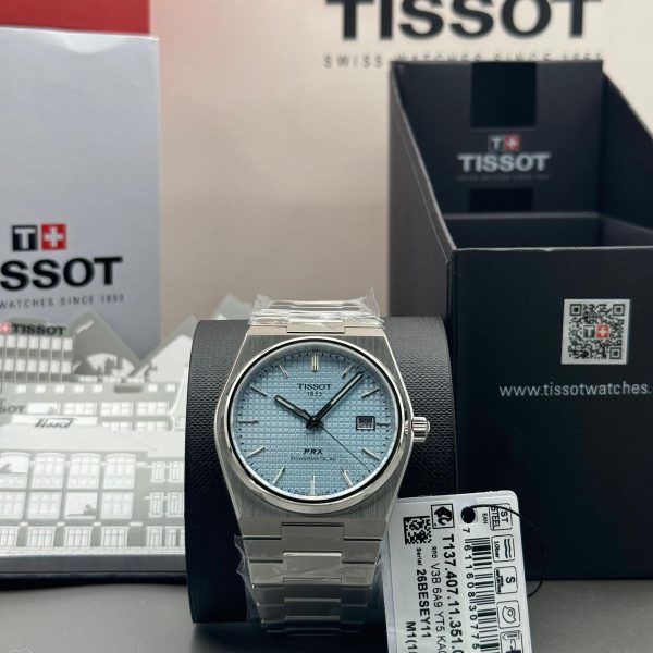 TISSOT PRX POWERMATIC 80 Ice Blue 40MM Model-T137.407.11.351.00