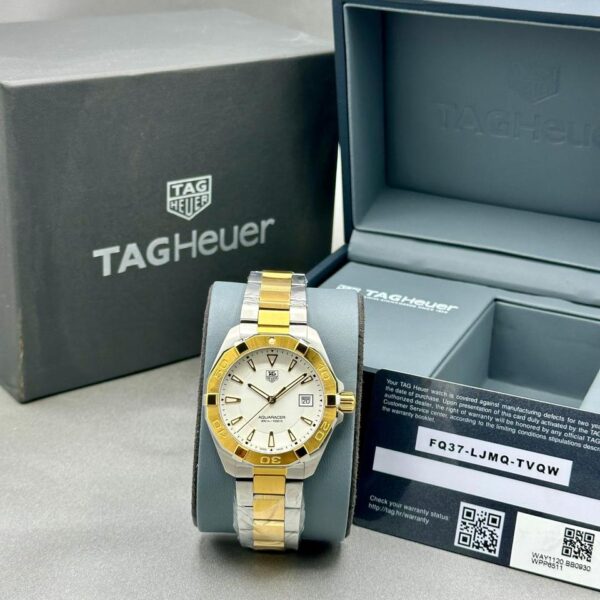 Tag Heuer Aquaracer Men’s Quartz Swiss Two-tone Grey Dial 41MM Watch WAY1120.BB0930