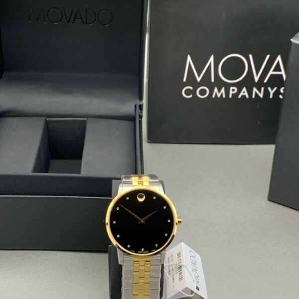 Movado Men’s Swiss Made Quartz Stainless Steel Black Dial 40MM Watch 0607202