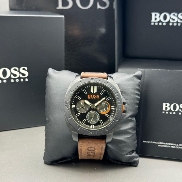 Hugo Boss 1513298 Men’s Sao Paulo Black & Orange Dial Quartz Watch